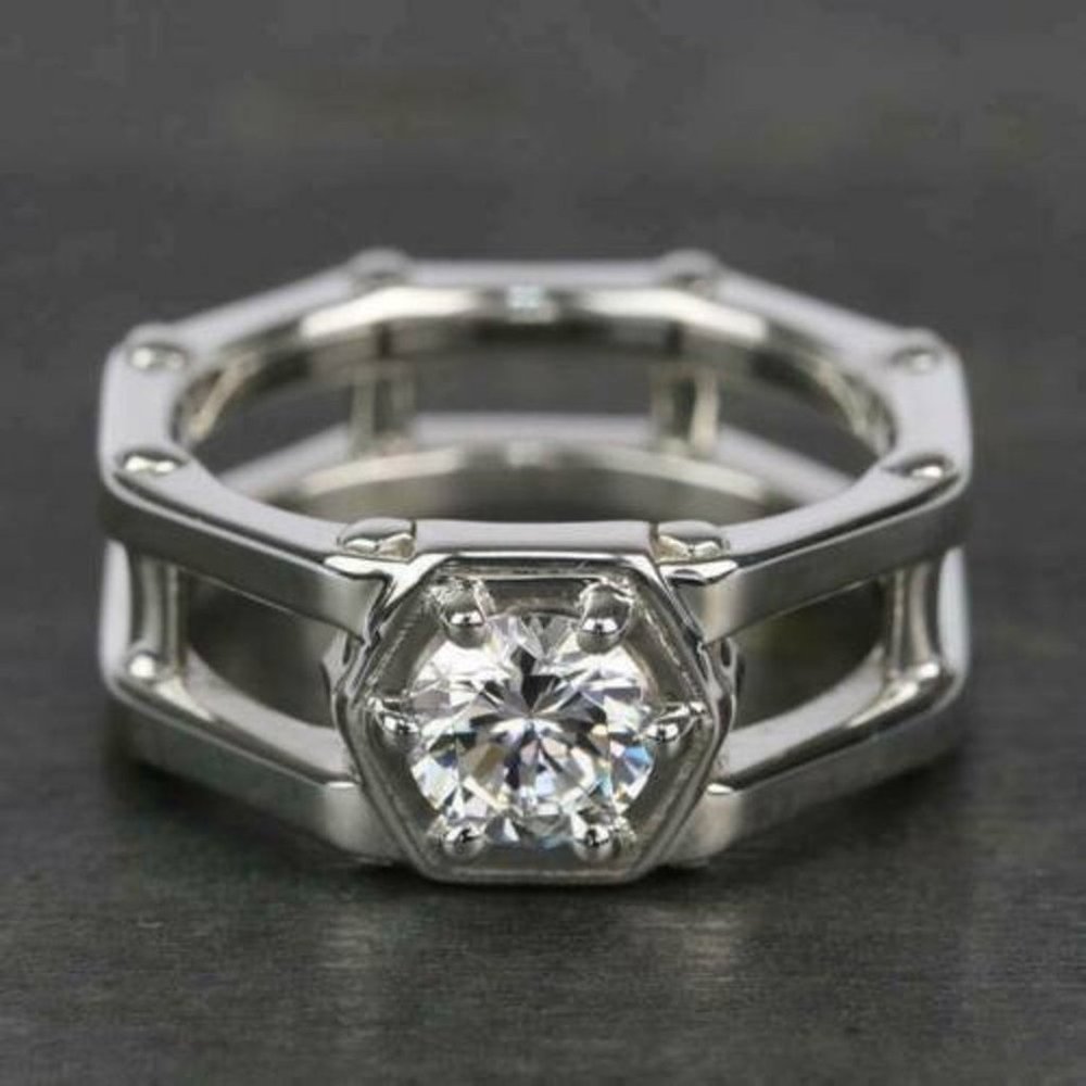 💥Hollow Band Dainty Round Mujer Refine Fashion Rings for Women/Man, MARR9065